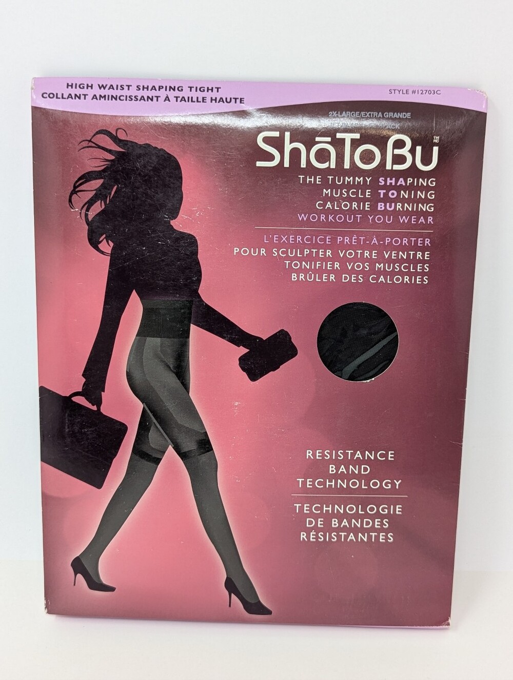 ShaToBu High Waist Tummy Shaping Tight 2XL Jet Black E